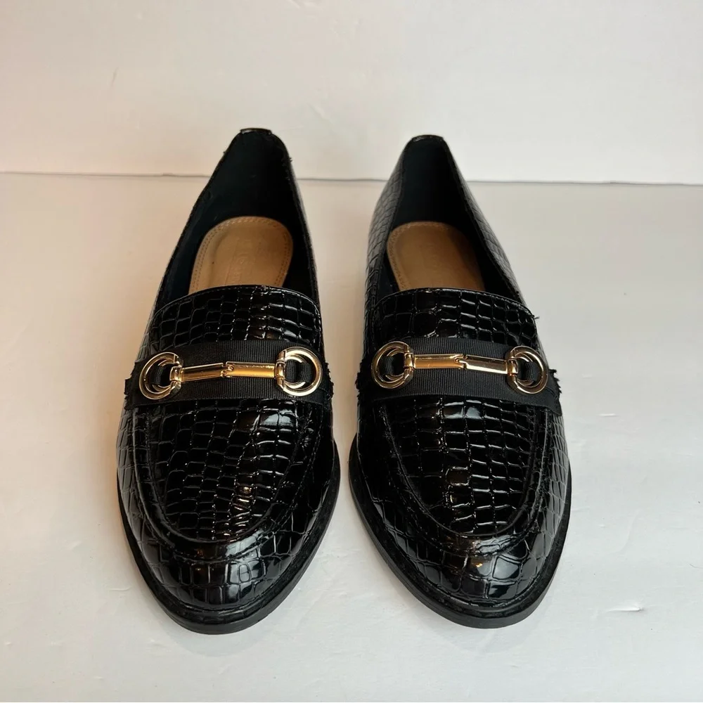 ASOS Vegan Mock Croc Gold Hardware Slip On Oxford Loafers Women’s UK 5 / US 7.5 - Picture 15 of 16